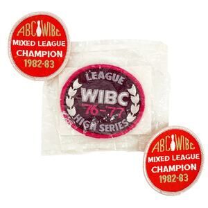 vintage bowling patches set of 3 WIBC 70s 80s
